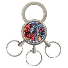 Japan Art Aesthetic 3-ring Key Chain by Sarkoni