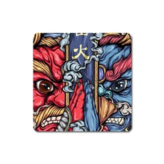 Japan Art Aesthetic Square Magnet