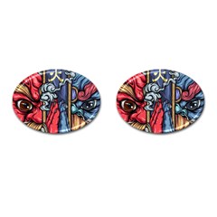 Japan Art Aesthetic Cufflinks (oval) by Sarkoni