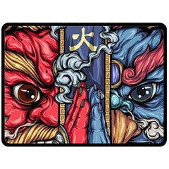 Japan Art Aesthetic Fleece Blanket (large) by Sarkoni