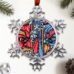 Japan Art Aesthetic Metal Large Snowflake Ornament