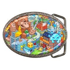 Pixel Art Retro Video Game Belt Buckles by Sarkoni