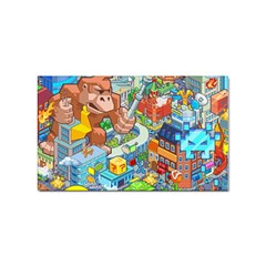 Pixel Art Retro Video Game Sticker (rectangular) by Sarkoni