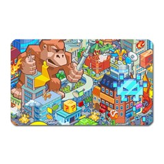 Pixel Art Retro Video Game Magnet (rectangular) by Sarkoni