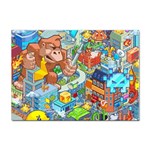 Pixel Art Retro Video Game Sticker A4 (10 pack) Front