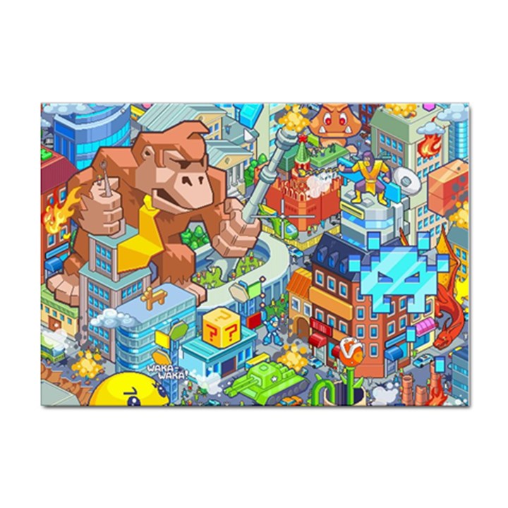 Pixel Art Retro Video Game Sticker A4 (10 pack)