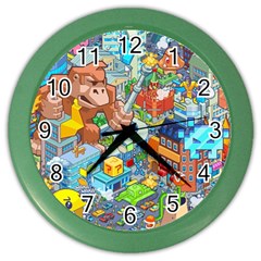 Pixel Art Retro Video Game Color Wall Clock by Sarkoni