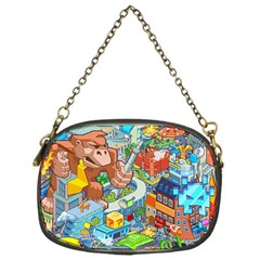 Pixel Art Retro Video Game Chain Purse (one Side) by Sarkoni