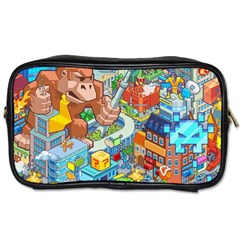 Pixel Art Retro Video Game Toiletries Bag (two Sides) by Sarkoni