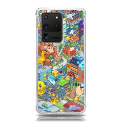 Pixel Art Retro Video Game Samsung Galaxy S20 Ultra 6 9 Inch Tpu Uv Case by Sarkoni