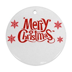 Merry Christmas Ornament (Round)