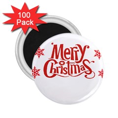 Merry Christmas 2.25  Magnets (100 pack) 