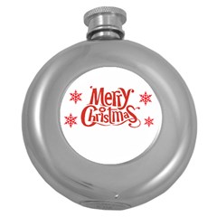 Merry Christmas Round Hip Flask (5 oz)