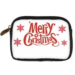 Merry Christmas Digital Camera Leather Case