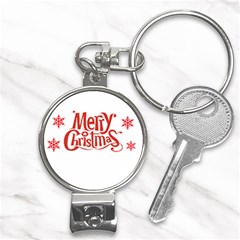 Merry Christmas Nail Clippers Key Chain by designerey