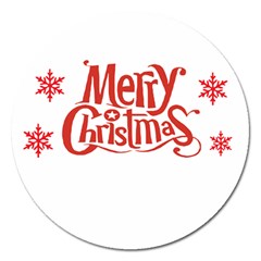 Merry Christmas Magnet 5  (round) by designerey