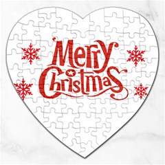 Merry Christmas Jigsaw Puzzle (heart) by designerey