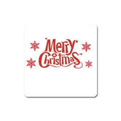 Merry Christmas Square Magnet