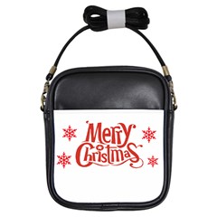 Merry Christmas Girls Sling Bag by designerey