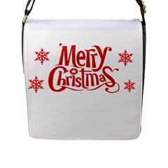 Merry Christmas Flap Closure Messenger Bag (l) by designerey