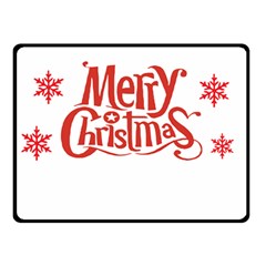 Merry Christmas Two Sides Fleece Blanket (small) by designerey