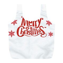 Merry Christmas Full Print Recycle Bag (l) by designerey