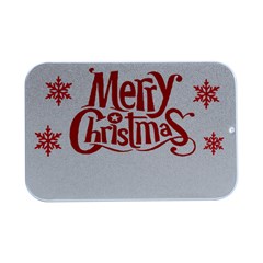 Merry Christmas Open Lid Metal Box (silver)  