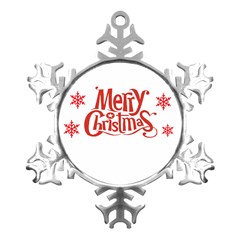 Merry Christmas Metal Small Snowflake Ornament