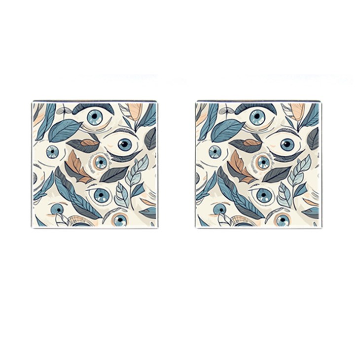 Eyes pattern Cufflinks (Square)