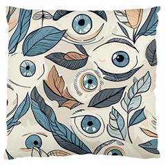 Eyes pattern Standard Premium Plush Fleece Cushion Case (One Side)