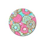 Donut Pattern Texture Colorful Sweet Magnet 3  (Round) Front