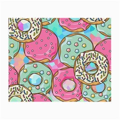 Donut Pattern Texture Colorful Sweet Small Glasses Cloth