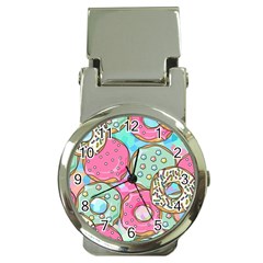 Donut Pattern Texture Colorful Sweet Money Clip Watches