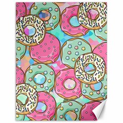 Donut Pattern Texture Colorful Sweet Canvas 12  X 16  by Grandong