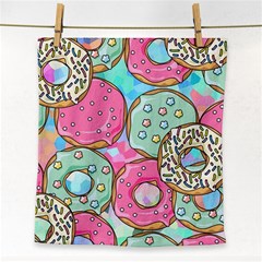 Donut Pattern Texture Colorful Sweet Face Towel