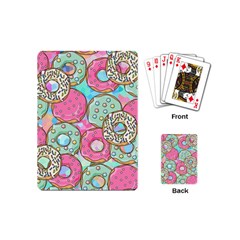 Donut Pattern Texture Colorful Sweet Playing Cards Single Design (mini) by Grandong