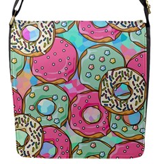 Donut Pattern Texture Colorful Sweet Flap Closure Messenger Bag (s) by Grandong