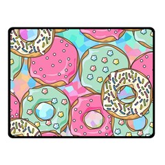 Donut Pattern Texture Colorful Sweet Two Sides Fleece Blanket (small) by Grandong