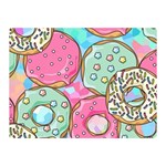 Donut Pattern Texture Colorful Sweet Two Sides Premium Plush Fleece Blanket (Mini) 35 x27  Blanket Front