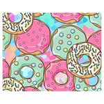 Donut Pattern Texture Colorful Sweet Two Sides Premium Plush Fleece Blanket (Medium) 60 x50  Blanket Front