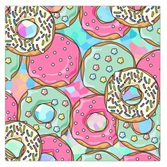 Donut Pattern Texture Colorful Sweet Square Satin Scarf (36  X 36 ) by Grandong