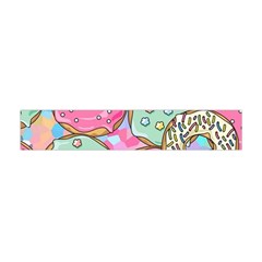 Donut Pattern Texture Colorful Sweet Premium Plush Fleece Scarf (Mini)