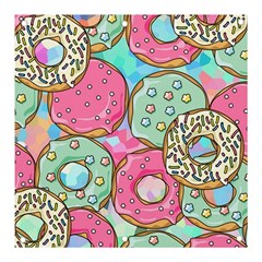 Donut Pattern Texture Colorful Sweet Banner and Sign 3  x 3 