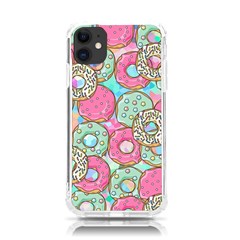 Donut Pattern Texture Colorful Sweet Iphone 11 Tpu Uv Print Case by Grandong