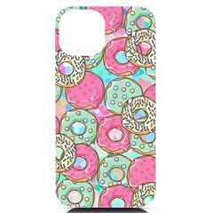 Donut Pattern Texture Colorful Sweet Iphone 14 Black Uv Print Case by Grandong