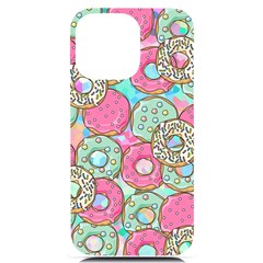 Donut Pattern Texture Colorful Sweet Iphone 14 Pro Max Black Uv Print Case by Grandong