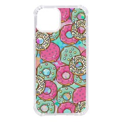 Donut Pattern Texture Colorful Sweet Iphone 14 Tpu Uv Print Case by Grandong