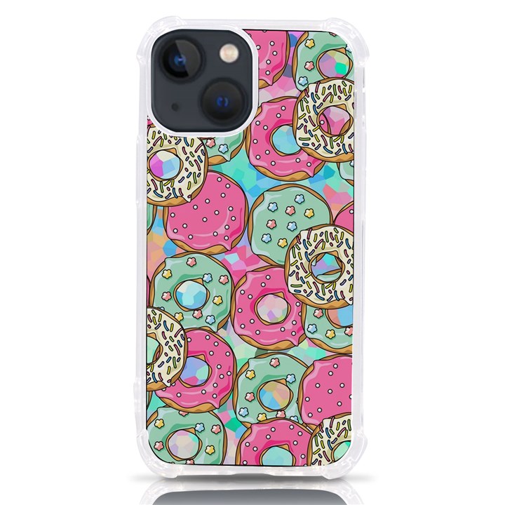 Donut Pattern Texture Colorful Sweet iPhone 13 mini TPU UV Print Case