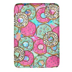 Donut Pattern Texture Colorful Sweet Rectangular Glass Fridge Magnet (4 Pack)