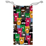 Cats Funny Colorful Pattern Texture Jewelry Bag Front